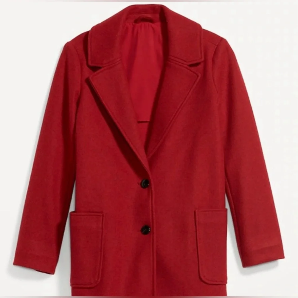 Old Navy Oversized Pea Coat - Small, Rubia Red - Picture 1 of 9